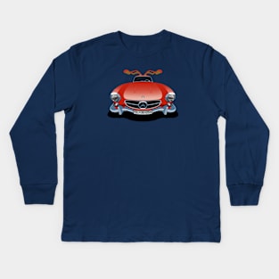 Mercedes Benz 300SL Gullwing in red Kids Long Sleeve T-Shirt